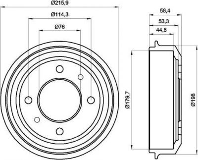 Textar 94030300 тормозной барабан на HYUNDAI ACCENT I (X-3)