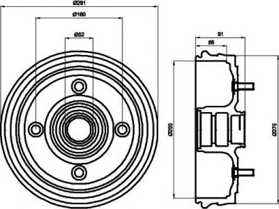 Textar 94030800 тормозной барабан на RENAULT TRAFIC фургон (T1, T3, T4)