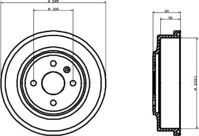 Textar 94031500 тормозной барабан на OPEL ASTRA H (L48)