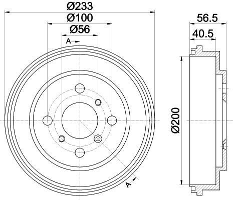 Textar 94032700 тормозной барабан на DAIHATSU APPLAUSE II (A101)