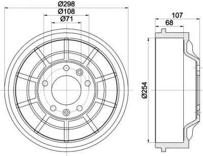 Textar 94032900 тормозной барабан на FIAT SCUDO фургон (272, 270)