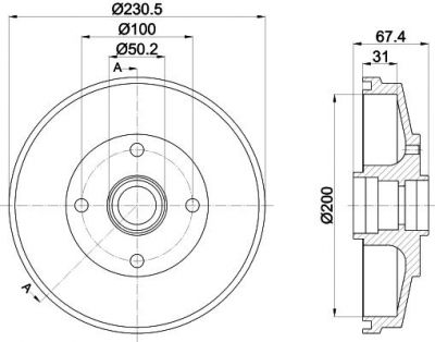 Textar 94033400 тормозной барабан на KIA RIO универсал (DC)