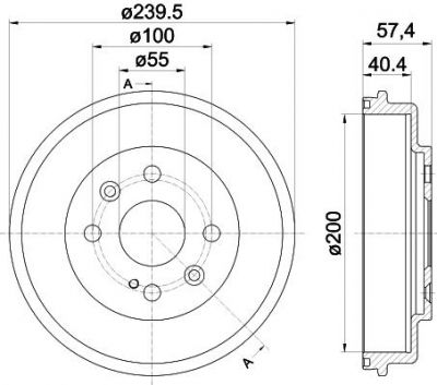 Textar 94038400 тормозной барабан на MAZDA 2 (DE)