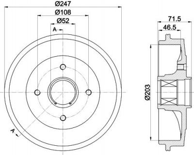 Textar 94041600 тормозной барабан на PEUGEOT 206 SW (2E/K)