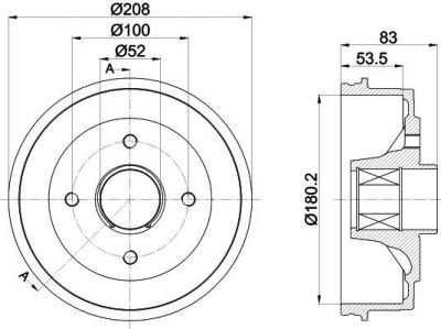 Textar 94041700 тормозной барабан на RENAULT CLIO I (B/C57_, 5/357_)