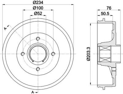 Textar 94042000 тормозной барабан на NISSAN MICRA III (K12)