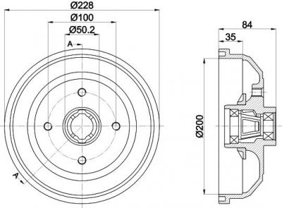 Textar 94042200 тормозной барабан на OPEL CORSA B (73_, 78_, 79_)