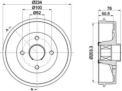 Textar 94042400 тормозной барабан на RENAULT CLIO II (BB0/1/2_, CB0/1/2_)