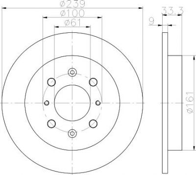 Textar тормозной диск на HYUNDAI i30 купе (92204000)