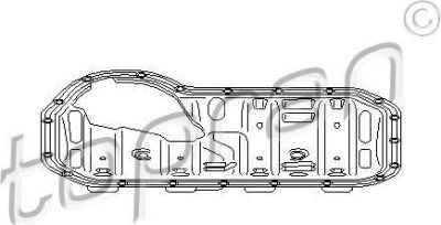 Topran 100 714 перегородка, масляный поддон на VW GOLF III (1H1)