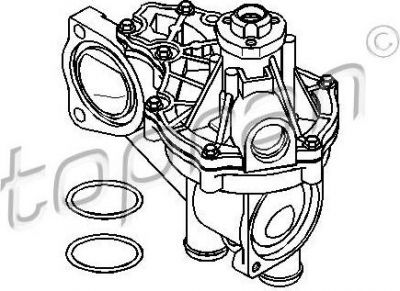 Topran 100 715 водяной насос на SEAT TOLEDO I (1L)