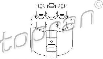 Topran 100 980 крышка распределителя зажигания на VW POLO CLASSIC (6KV2)