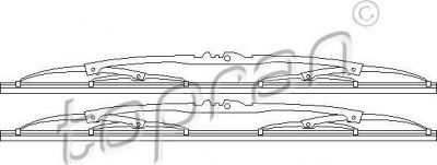 Topran 102 543 щетка стеклоочистителя на AUDI 80 (81, 85, B2)