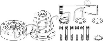 Topran 102 622 шарнирный комплект, приводной вал на VW GOLF III (1H1)