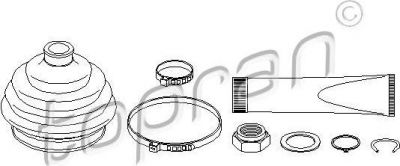 Topran 102 625 комплект пылника, приводной вал на AUDI 80 (81, 85, B2)