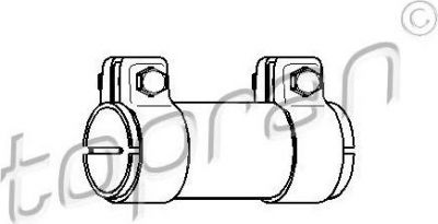 Topran 102 753 соединительные элементы, система выпуска на VW GOLF III (1H1)