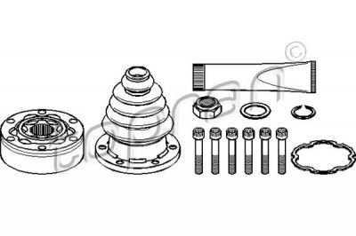 Topran 102 810 шарнирный комплект, приводной вал на SKODA OCTAVIA (1U2)