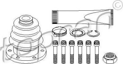 Topran 102 814 комплект пылника, приводной вал на VOLVO C70 I кабрио