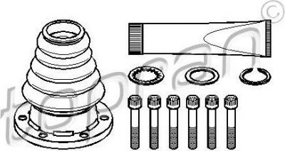 Topran 102 815 комплект пылника, приводной вал на VW GOLF III (1H1)