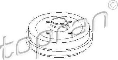 Topran 102 824 тормозной барабан на VW POLO купе (86C, 80)