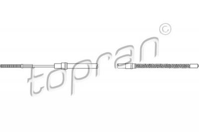 Topran 102 836 трос, стояночная тормозная система на SEAT TOLEDO I (1L)