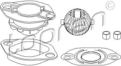 Topran 102 855 ремкомплект, рычаг переключения на VW GOLF III (1H1)