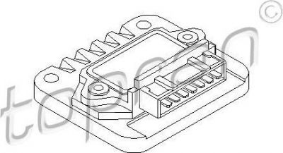 Topran 102 925 коммутатор, система зажигания на VW POLO купе (86C, 80)