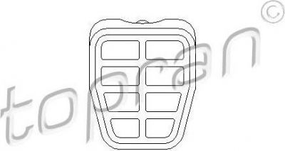 Topran 103 079 педальные накладка, педаль тормоз на VW POLO CLASSIC (6KV2)