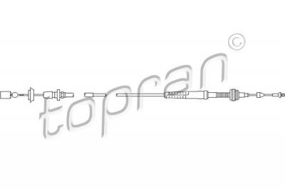 Topran 103 081 тросик газа на MERCEDES-BENZ AROCS