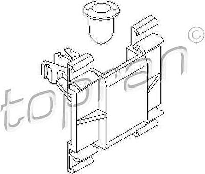 Topran 103 102 зажим, молдинг / защитная накладка на VW GOLF III (1H1)