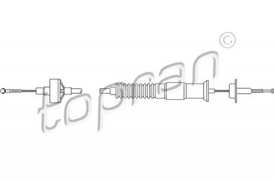 Topran 103 144 трос, управление сцеплением на VW GOLF III (1H1)