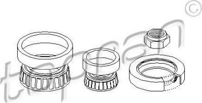 Topran 103 274 комплект подшипника ступицы колеса на VW TRANSPORTER III c бортовой платформой/ходовая часть