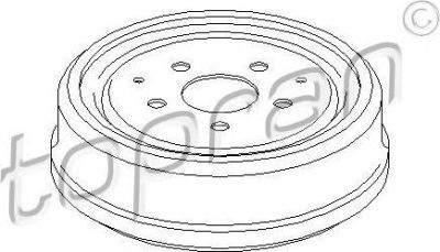 Topran 103 281 тормозной барабан на VW TRANSPORTER III автобус