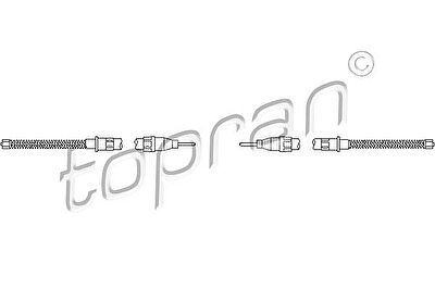 Topran 103 404 трос, стояночная тормозная система на VW PASSAT (32B)