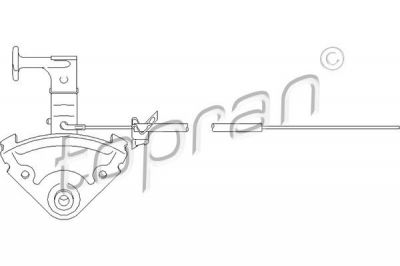 Topran 103 707 тросик замка капота на AUDI 100 (4A, C4)