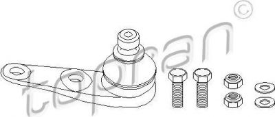 Topran 104 185 несущий / направляющий шарнир на VW PASSAT (32B)