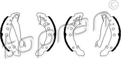 Topran 104 253 комплект тормозных колодок на VW PASSAT (32B)