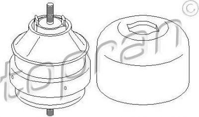 Topran 104 424 подвеска, двигатель на OPEL VECTRA B (36_)