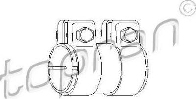 Topran 107 219 соединительные элементы, система выпуска на VW GOLF III (1H1)