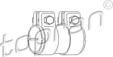 Topran 107 219 соединительные элементы, система выпуска на VW GOLF III (1H1)