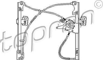 Topran 107 387 подъемное устройство для окон на VW GOLF III (1H1)