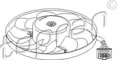 Topran 107 706 вентилятор, охлаждение двигателя на SKODA OCTAVIA (1U2)