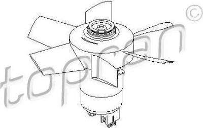 Topran 107 721 вентилятор, охлаждение двигателя на AUDI 80 Avant (8C, B4)