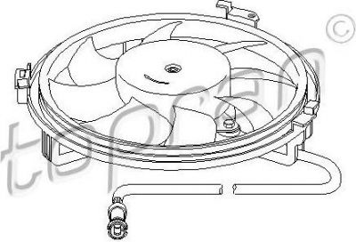 Topran 107 722 вентилятор, охлаждение двигателя на AUDI A6 Avant (4B5, C5)
