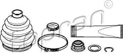 Topran 108 209 комплект пылника, приводной вал на VW GOLF IV (1J1)