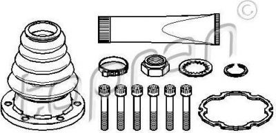 Topran 108 211 комплект пылника, приводной вал на VW BORA универсал (1J6)