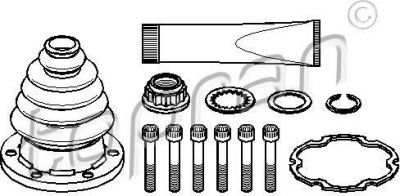 Topran 108 212 комплект пылника, приводной вал на VW GOLF IV (1J1)