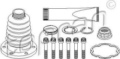 Topran 108 215 комплект пылника, приводной вал на VW GOLF IV (1J1)