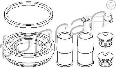 Topran 108 348 ремкомплект, тормозной суппорт на VW GOLF IV (1J1)