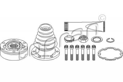 Topran 108 356 шарнирный комплект, приводной вал на SKODA OCTAVIA (1U2)